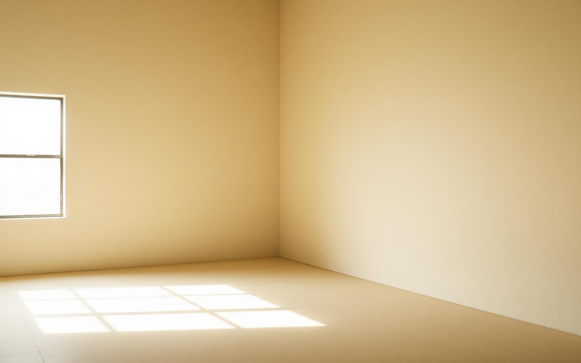 Sunlit empty room